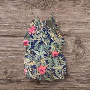 ASTR the Label Floral Sheer Hi-Lo Strappy Top Size M EUC